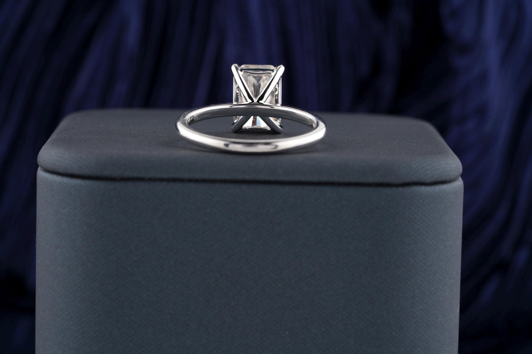 3.50CT Radiant Cut Solitaire Lab Grown Diamond Engagement Ring For Her Minimalist Wedding Ring