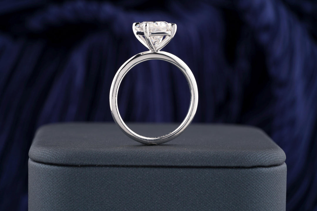 3.50CT Radiant Cut Solitaire Lab Grown Diamond Engagement Ring For Her Minimalist Wedding Ring