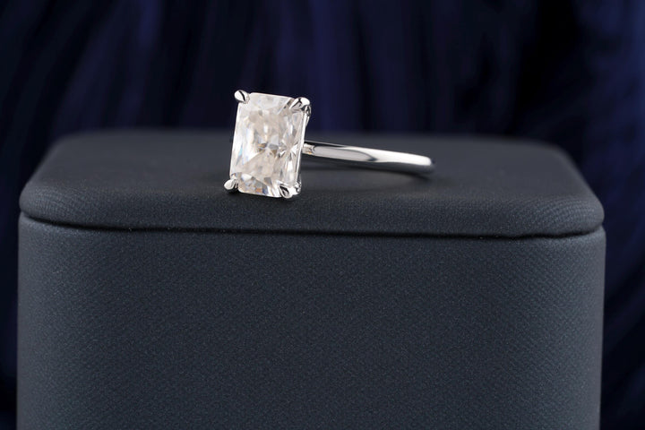3.50CT Radiant Cut Solitaire Lab Grown Diamond Engagement Ring For Her Minimalist Wedding Ring
