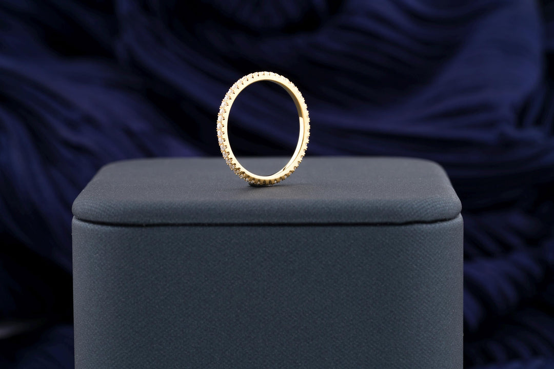 0.3CT Round Cut Eternity CVD EF/VVS Diamond Wedding Band For Her