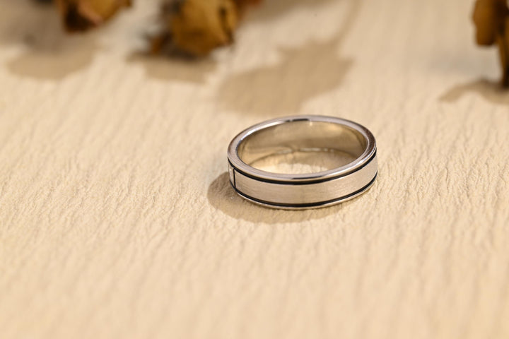 0.02CT Princess Cut Lab Grown Unique Men's Wedding Band