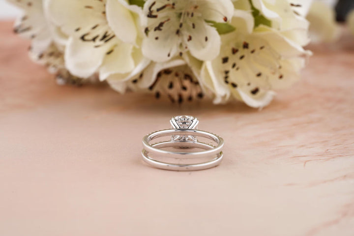 1.50CT Cushion Cut Hidden Halo Lab Grown Diamond Engagement Ring For Women