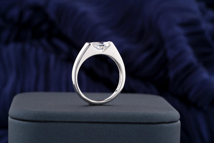 0.50CT East West Pear Cut Solitaire Lab Grown Diamond Engagement Ring For Women