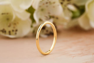 14k Solid Gold Simple Plain Wedding Band For Women