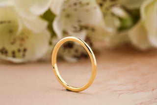 14k Solid Gold Simple Plain Wedding Band For Women