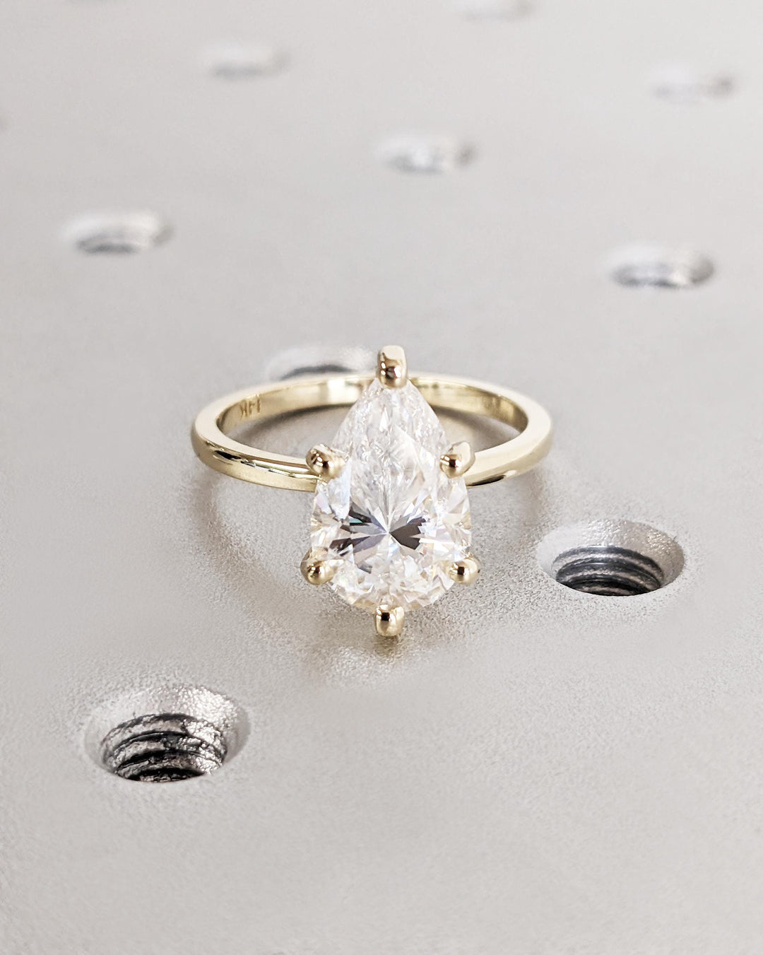 2.50CT Pear Lab Grown Diamond Solitaire Engagement Ring Maximalist Engagement Ring