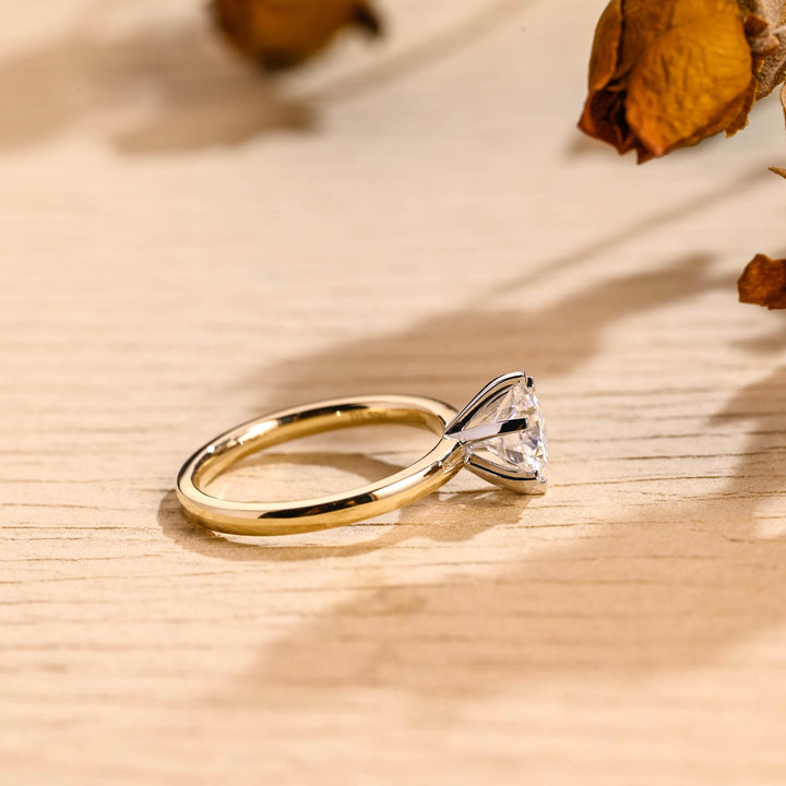 1.0CT Round Cut Solitaire Lab Grown Diamond Engagement Ring, minimalist Wedding Ring