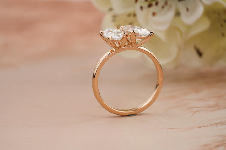 2.0CT Toi Et Moi Pear & Marquise Lab Grown Diamond Engagement Ring For Her