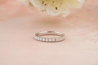 0.55CT Round Cut Half Eternity CVD EF/VVS Diamond Wedding Band For Women