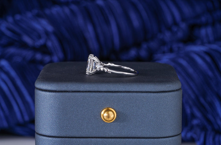 2.0CT Radiant Cut Pave Lab Grown Diamond Engagement Ring For Women