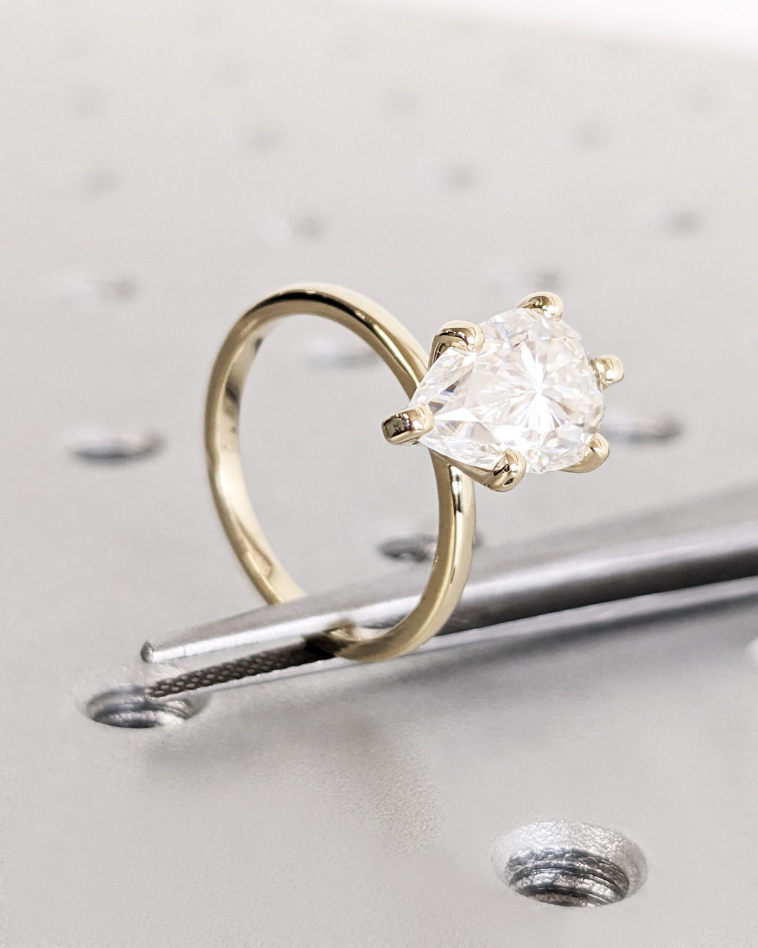 2.50CT Pear Lab Grown Diamond Solitaire Engagement Ring Maximalist Engagement Ring