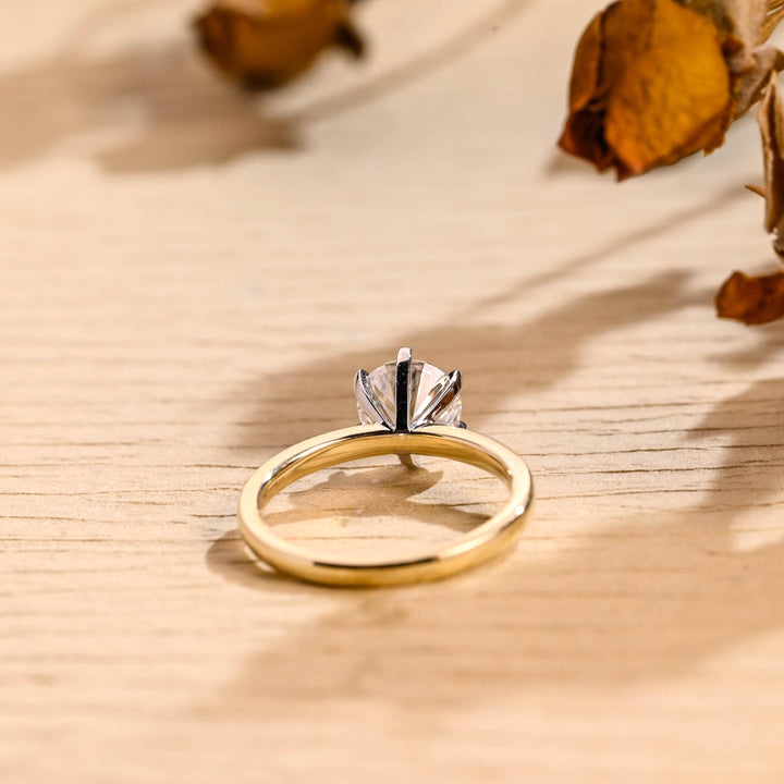 1.0CT Round Cut Solitaire Lab Grown Diamond Engagement Ring, minimalist Wedding Ring