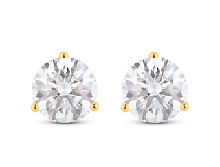 4ct Round  F-VVS Lab-Grown Diamond Stud Earrings