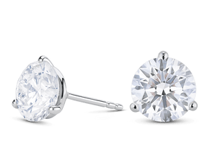 4ct Round  F-VVS Lab-Grown Diamond Stud Earrings