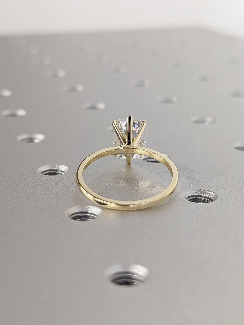 Emerald cut diamond ring with exceptional brilliance
