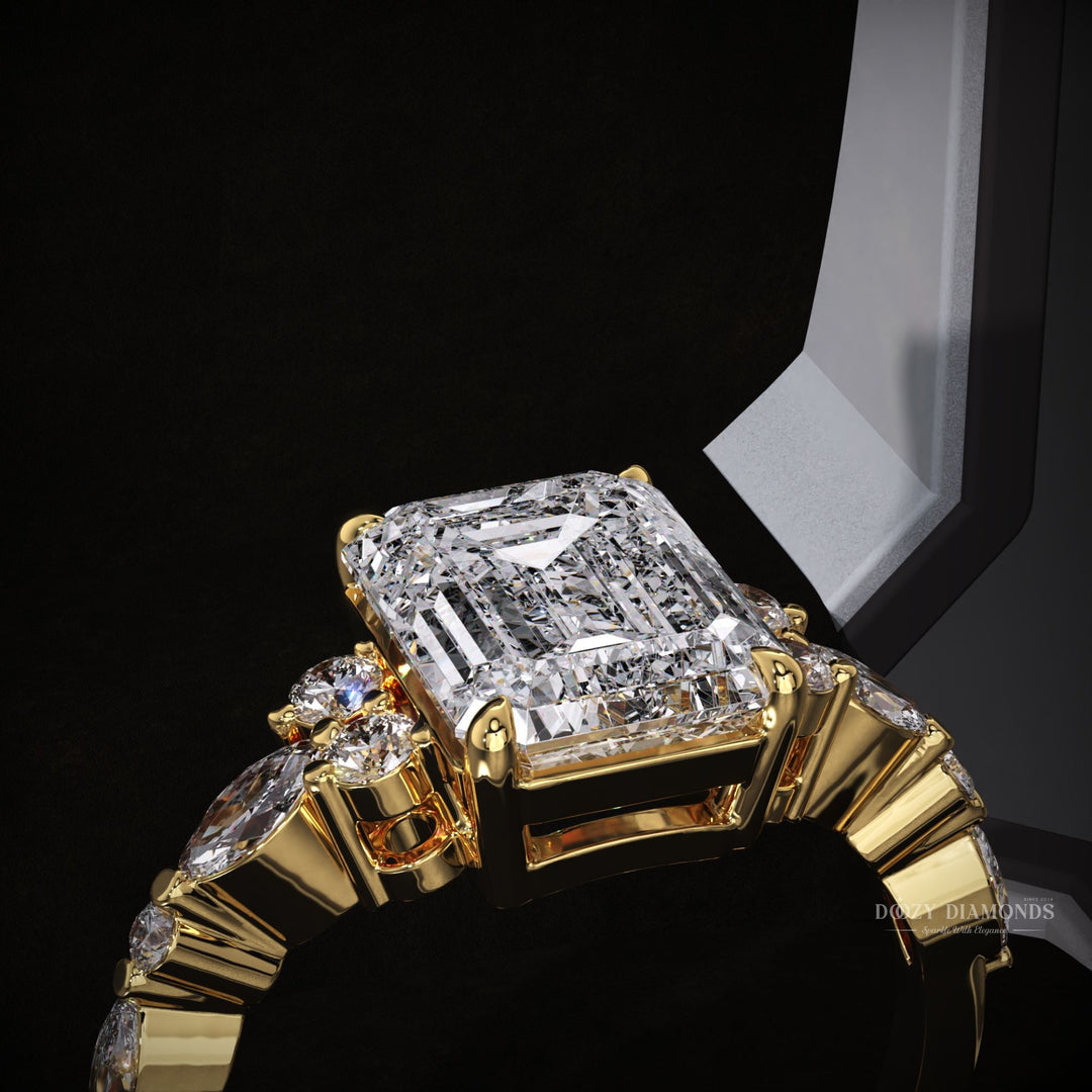lab created diamond ring
emerald cut lab diamond
luxury lab diamond ring
modern engagement ring
fine jewelry engagement ring
handcrafted diamond ring