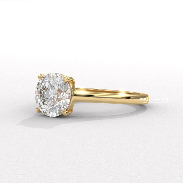 round lab grown diamond ring, diamond engagement ring, engagement ring for women, bridal ring, wedding ring, proposal ring, luxury engagement ring, sustainable diamond ring