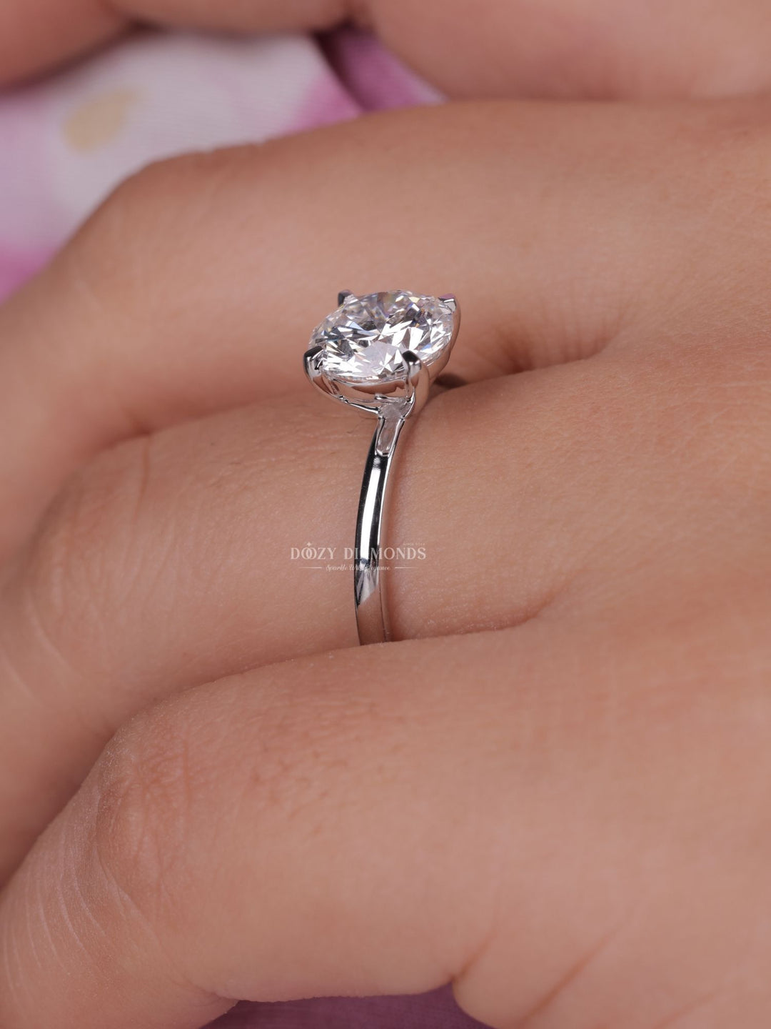 0.75ct - 2.0ct Round E - VS1 Lab Grown Solitaire Diamond Engagement Ring - Doozy Diamonds