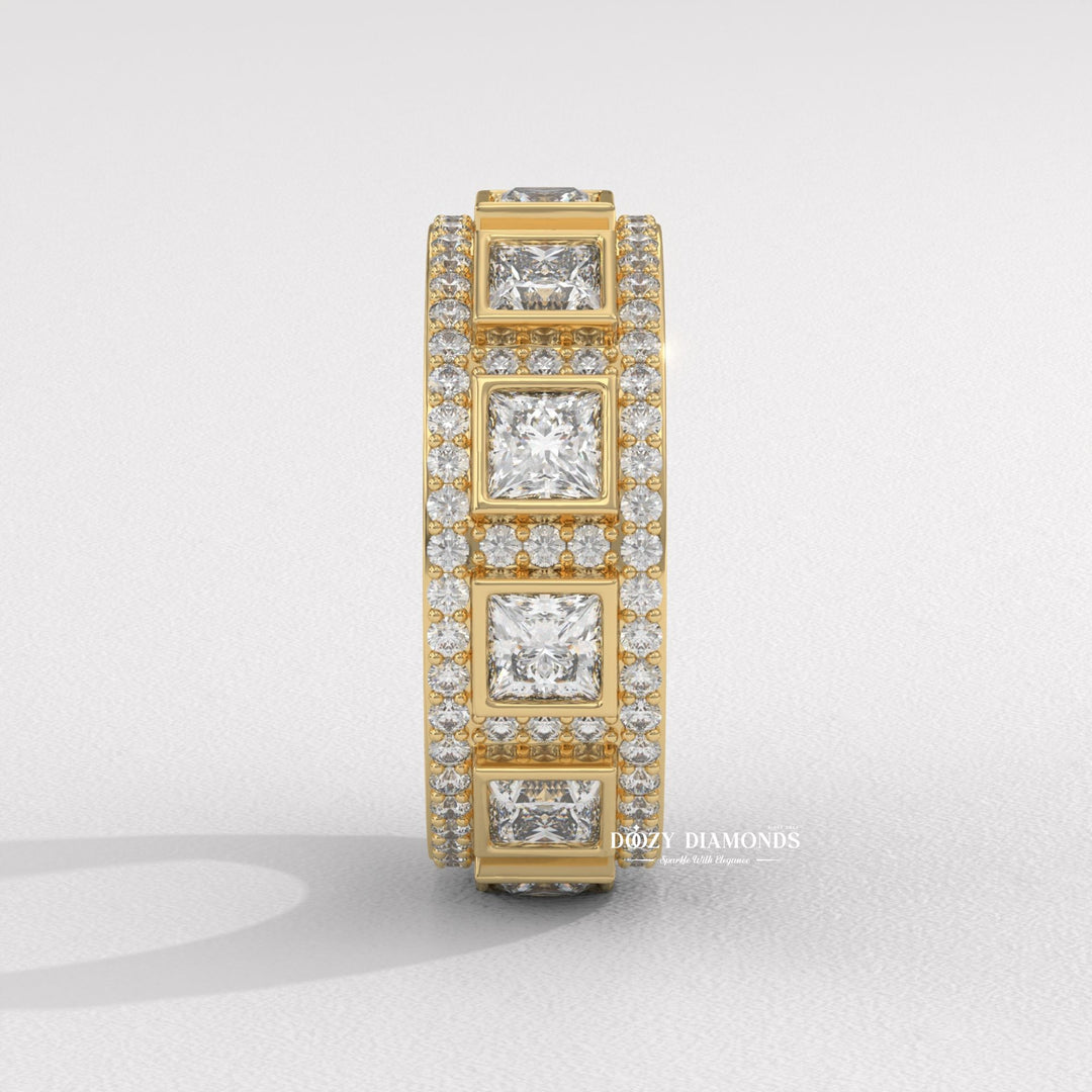 Ethical lab diamond eternity band
Sustainable wedding ring lab grown
IGI Certified mixed cut diamond band