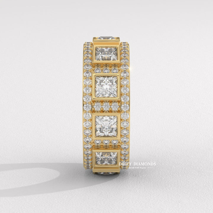 Ethical lab diamond eternity band
Sustainable wedding ring lab grown
IGI Certified mixed cut diamond band
