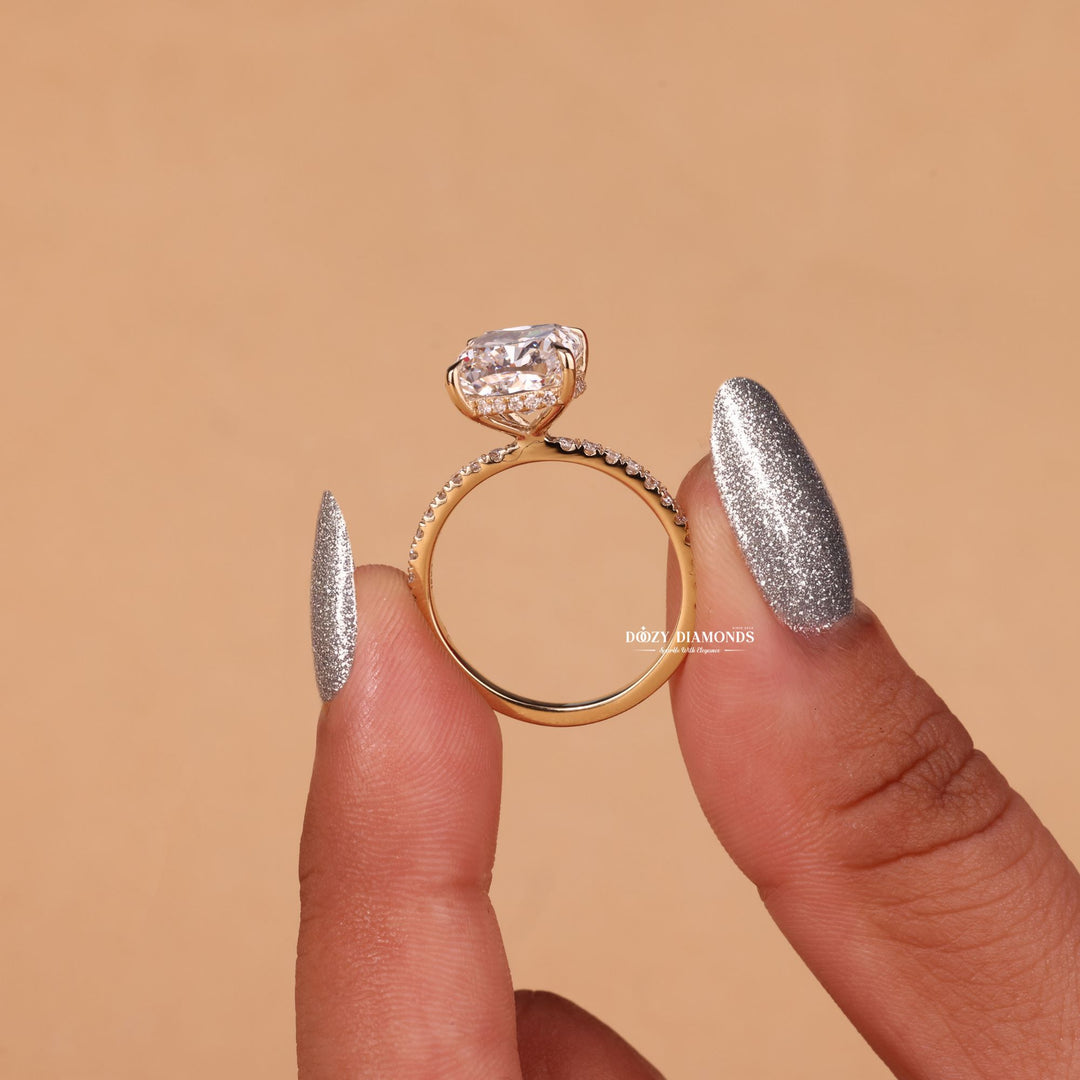 Cushion pave engagement ring, Cushion vintage engagement ring, Cushion classic engagement ring, Cushion modern engagement ring, Cushion three-stone 