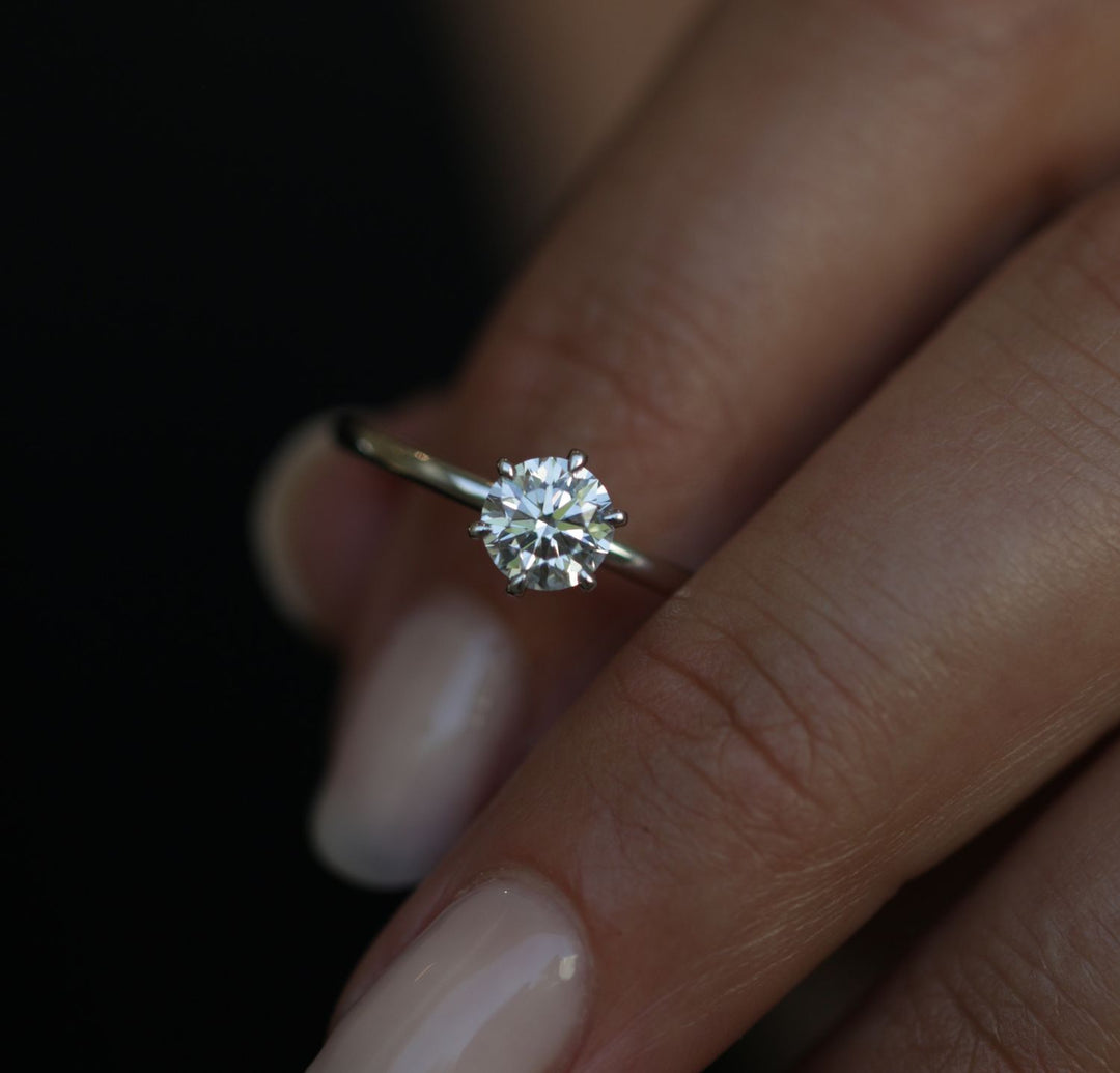 round diamond proposal ring,