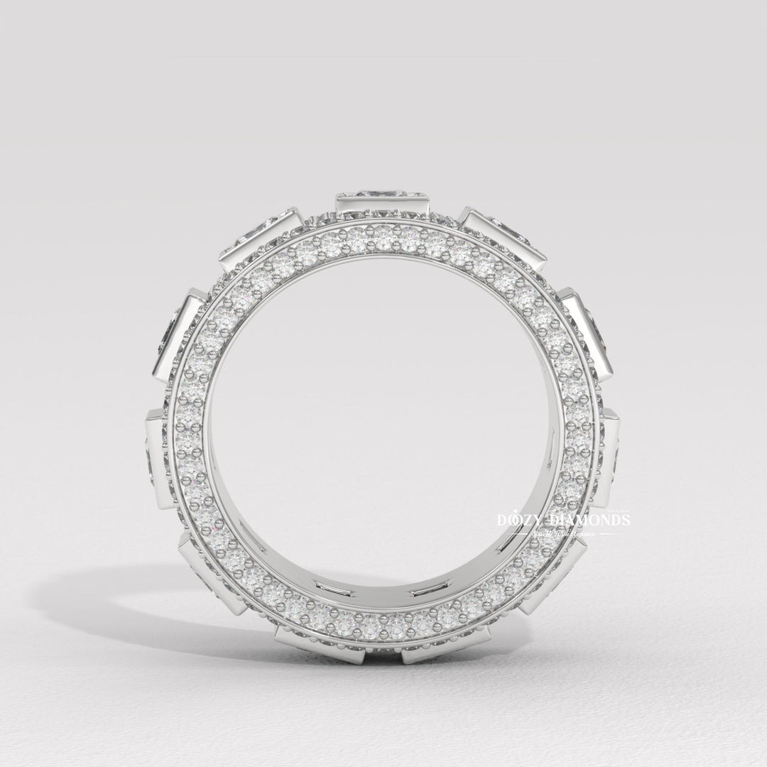 Anniversary band round princess diamonds
Wedding ring for her lab grown diamonds
Brilliant round princess diamond ring