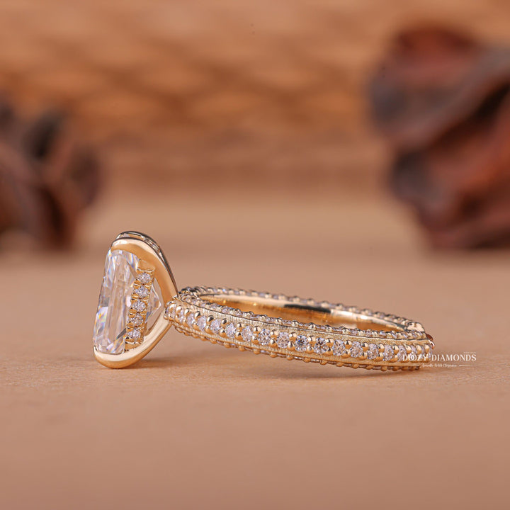 2.50CT - 3.50CT Radiant F/VS1 Lab Grown Diamond Micro Pave Engagement Ring - Doozy Diamonds