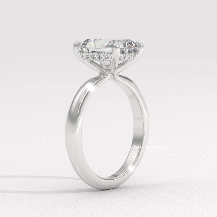lassic solitaire ring, minimalist engagement ring, delicate diamond ring, stackable bridal ring, wedding band set, bridal set ring, certified diamond ring, near colorless diamond ring,