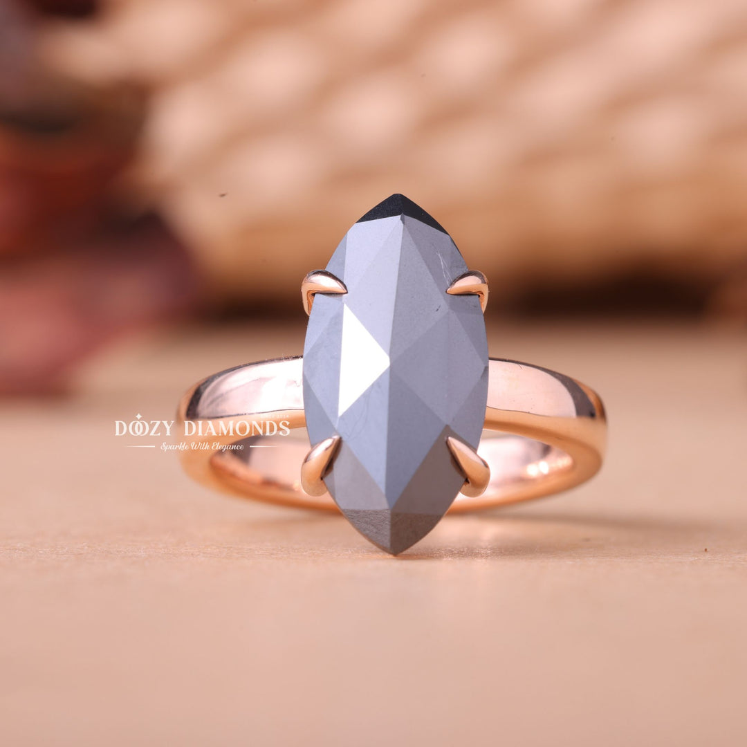 modern sustainable jewelry, premium engagement jewelry, marquise cut lab diamond ring, marquise cut lab grown diamond ring, luxury marquise ring, black diamond proposal ring,