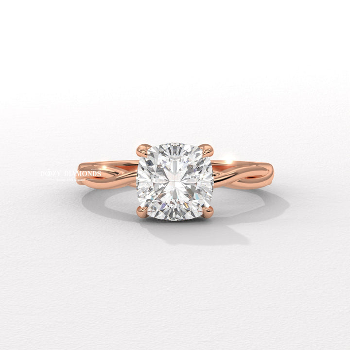 organic design ring, twig engagement ring, woodland engagement ring, rose inspired ring, vintage floral ring, artisan engagement ring, luxury cushion ring, vintage style ring, modern romantic ring, classic cushion ring, cushion diamond solitaire, solitaire engagement ring,
