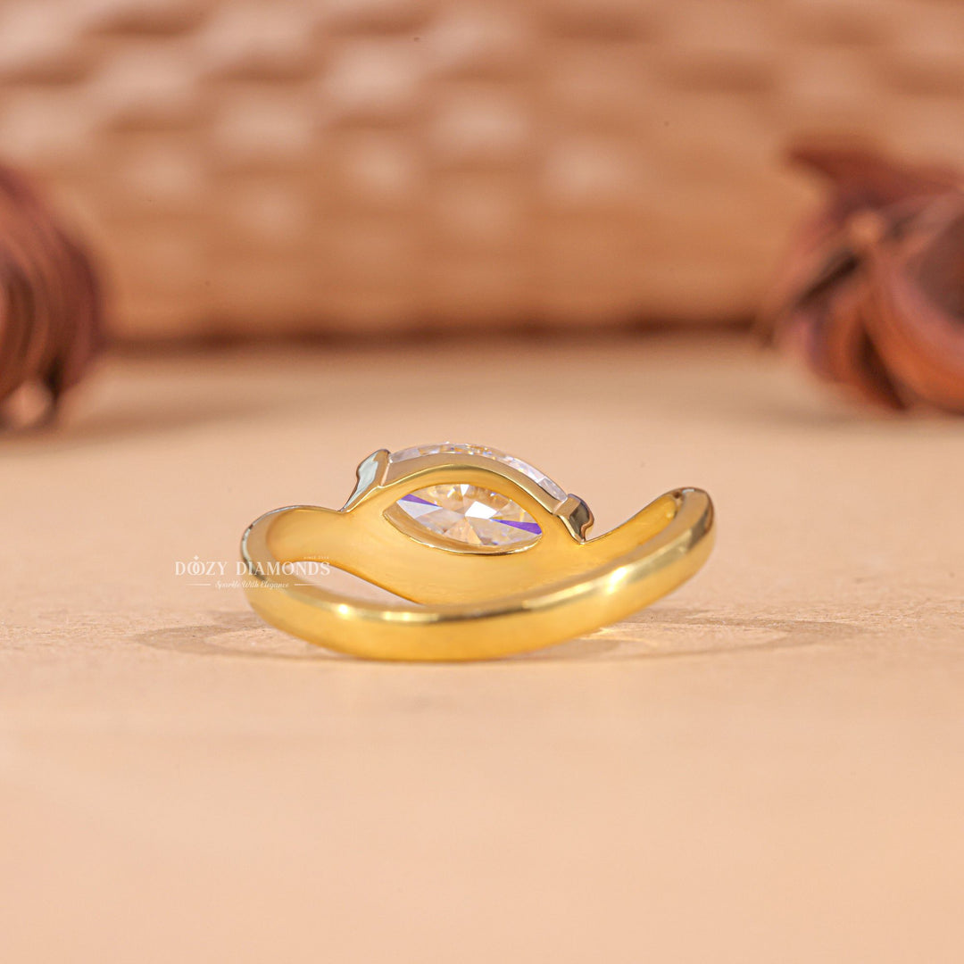 1.50CT - 2.50CT Marquise Cut F/VS1 Lab Grown Diamond Wave Engagement Ring - Doozy Diamonds