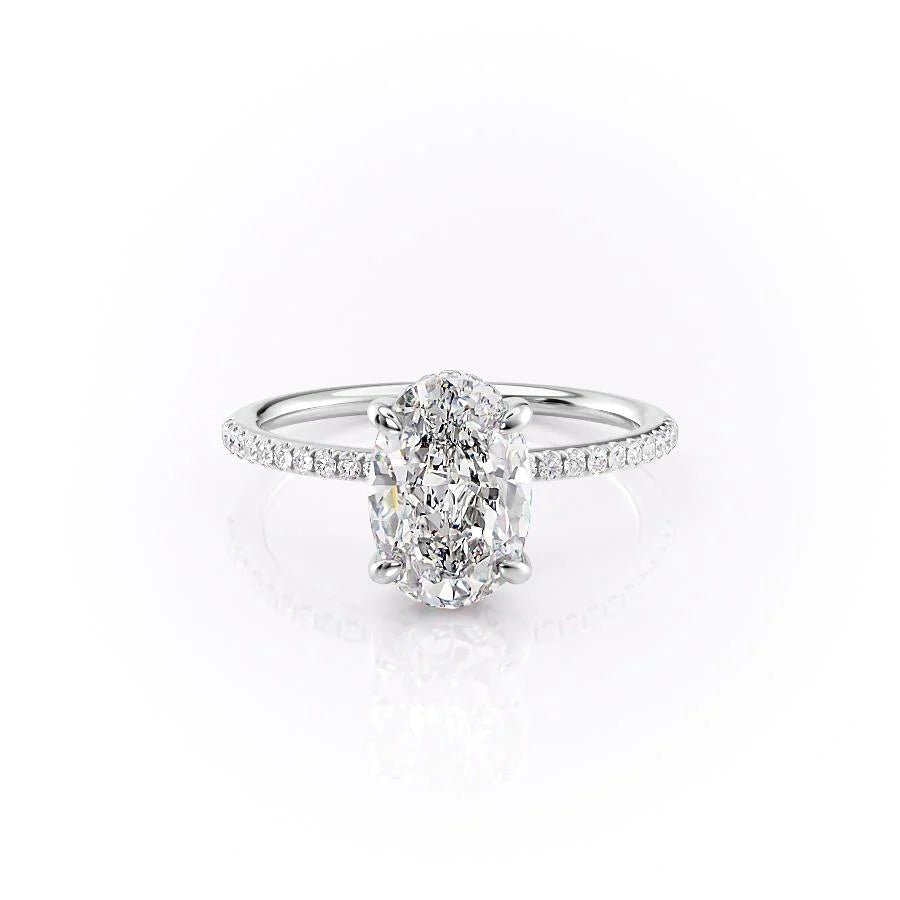 oval diamond wedding ring for women