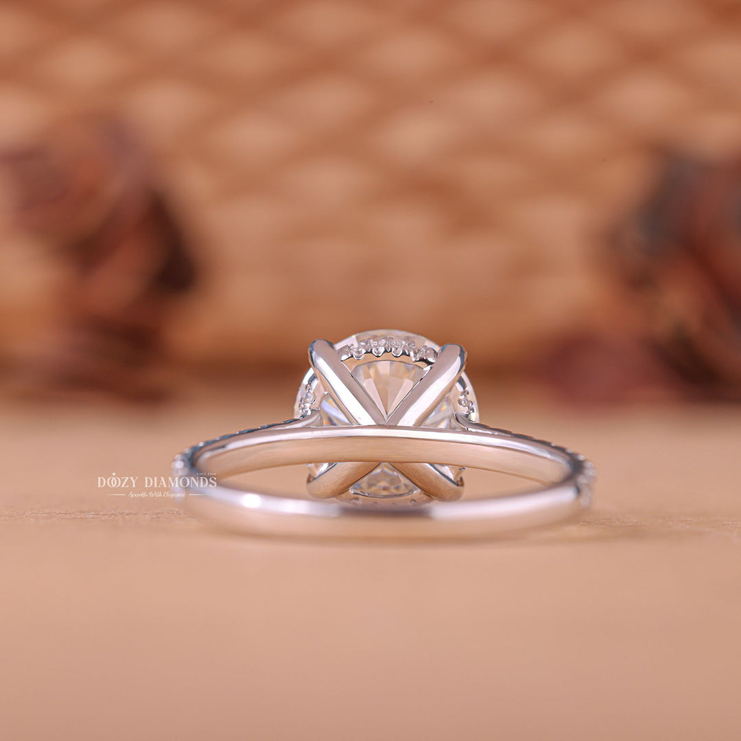2.0CT - 3.0CT Round F/VS1 Lab Grown Diamond Hidden Halo Engagement Ring - Doozy Diamonds