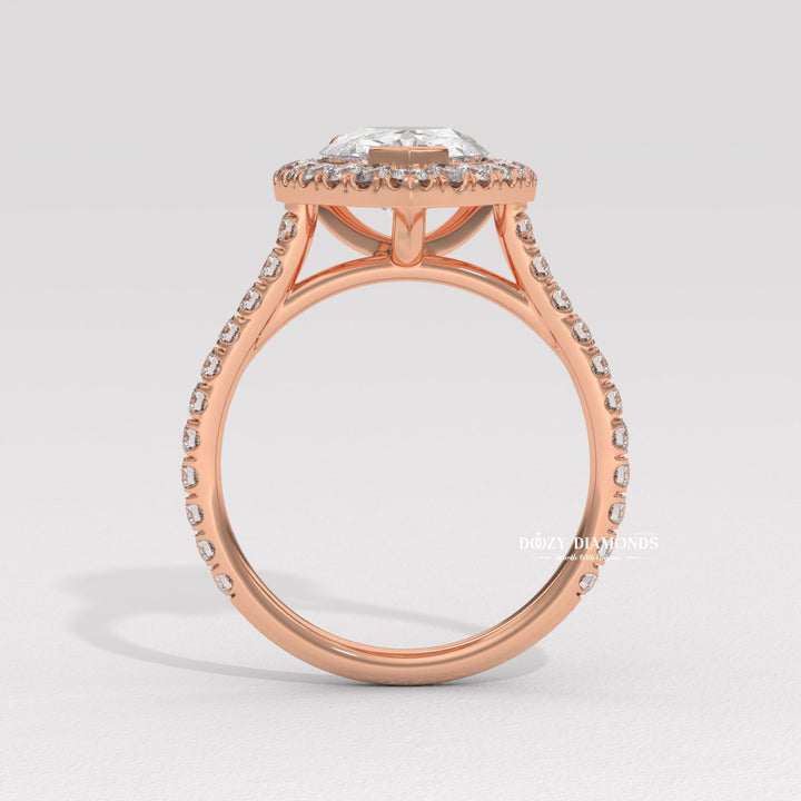pear halo bridal ring, modern engagement ring, engagement gift for her, bridal ring set, pear halo diamond ring, elegant bridal jewelry, diamond ring for women, luxury wedding ring