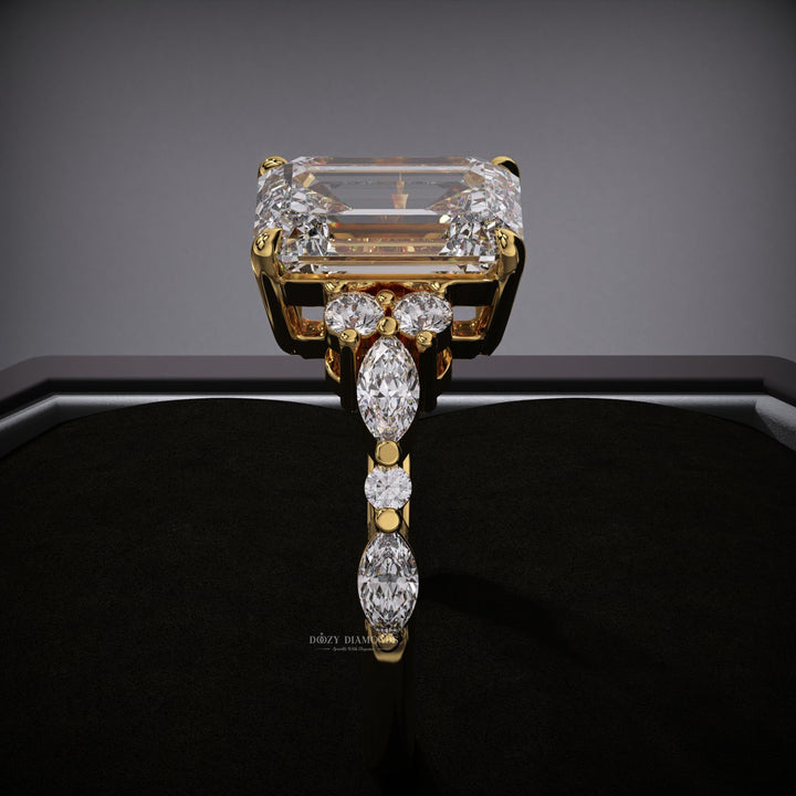 timeless engagement ring
statement diamond ring
affordable luxury ring
bridal jewelry ring
premium EVVS diamonds
romantic bridal ring
glamorous engagement ring
emerald pave ring
cluster diamond bridal ring