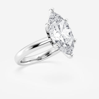 1.0CT Marquise Cut Moissanite Diamond Solitaire Engagement Ring