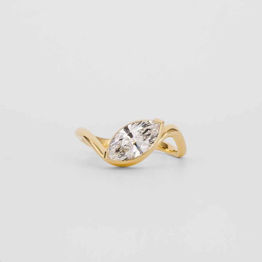 1.50CT - 2.50CT Marquise Cut Solitaire Lab Grown Engagement Ring - Doozy Diamonds