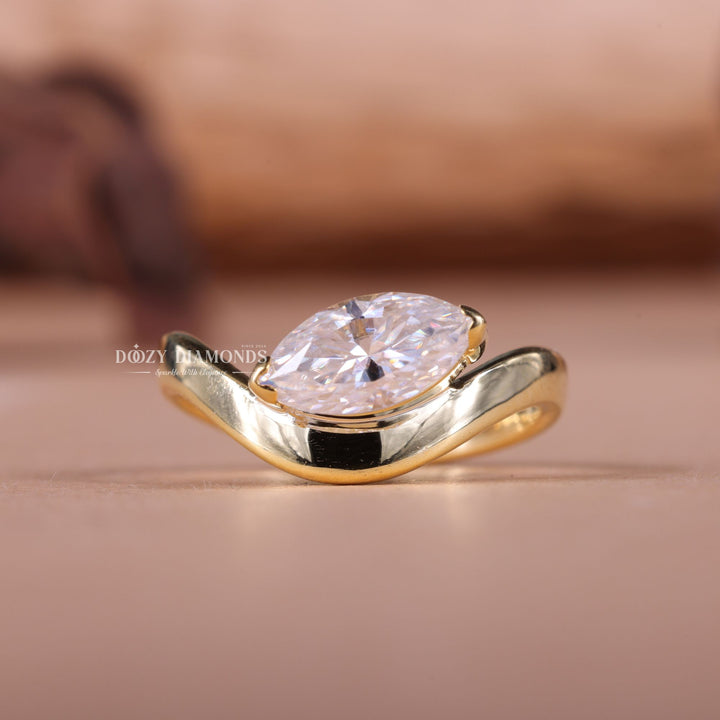 1.50CT - 2.50CT Marquise E/VS1 Lab Created East West Engagement Ring - Doozy Diamonds