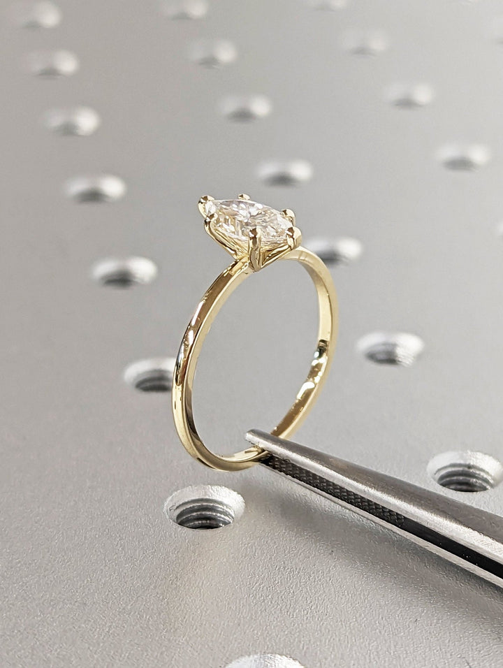 marquise diamond wedding band
