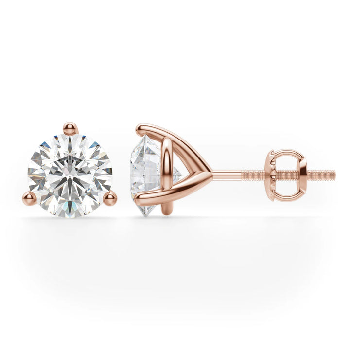 4ct Round Cut Moissanite Diamond Solitaire Stud Earrings For Women