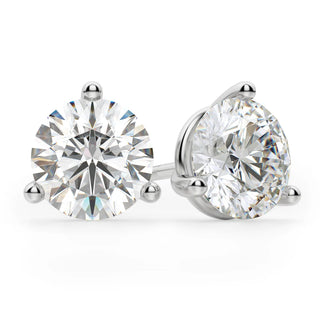 4ct Round Cut Moissanite Diamond Solitaire Stud Earrings For Women