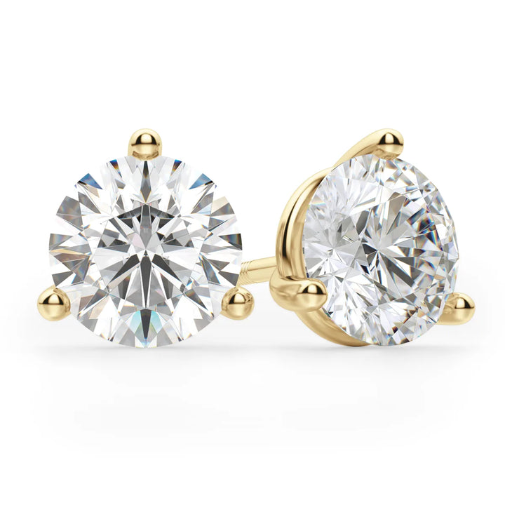 4ct Round Cut Moissanite Diamond Solitaire Stud Earrings For Women