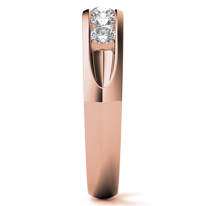 0.7ct Round Cut Channel Set Moissanite Men's Wedding Band