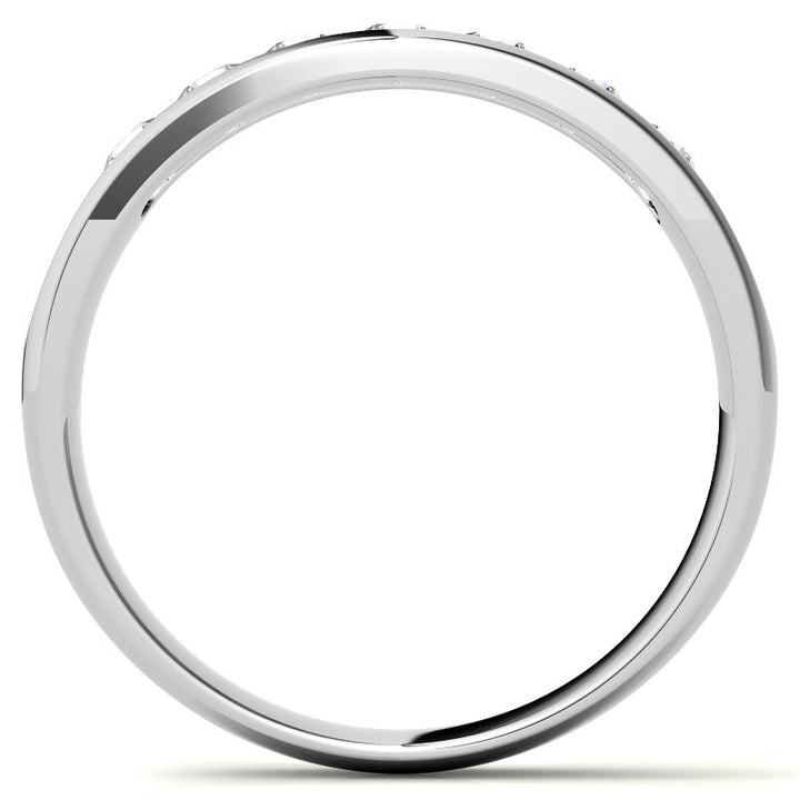 0.7ct Round Cut Channel Set Moissanite Men's Wedding Band