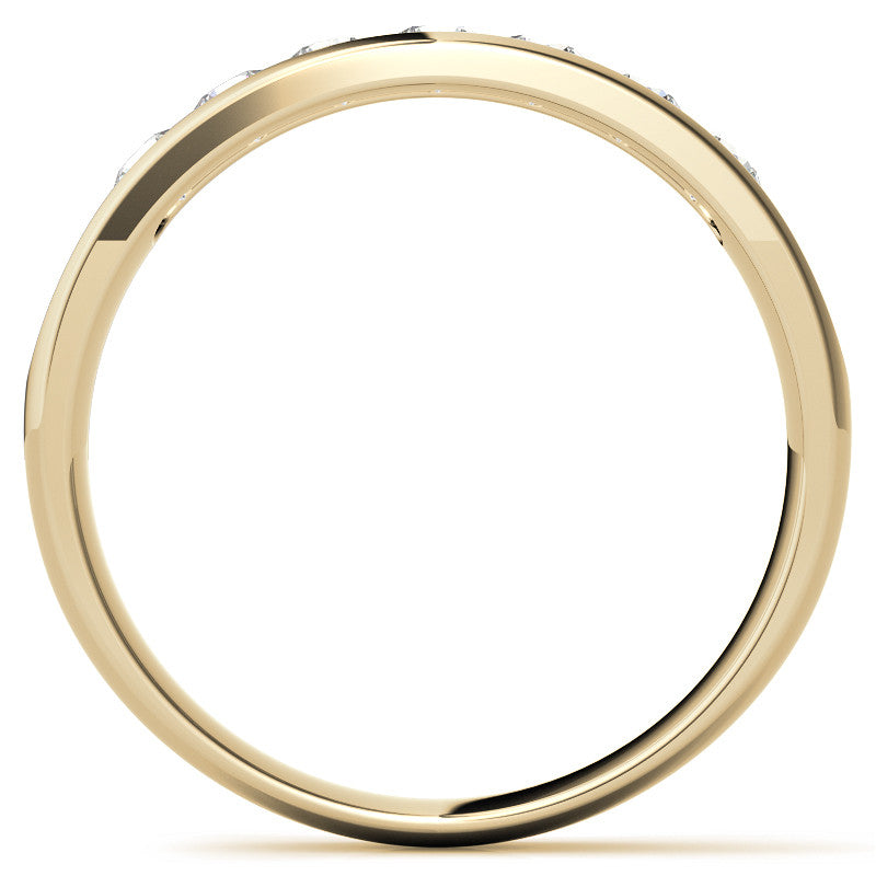 0.7ct Round Cut Channel Set Moissanite Men's Wedding Band