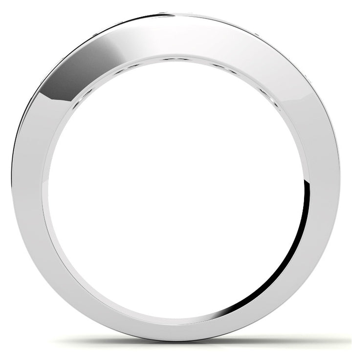 7mm Round Cut Channel Set Moissanite Men's Wedding Band