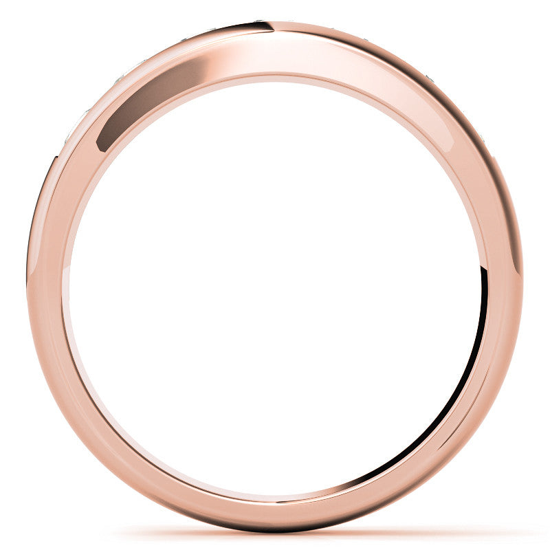 6mm Round Cut Seven Stone Moissanite Men's Wedding Band