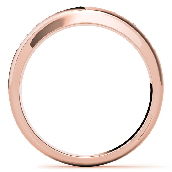 6mm Round Cut Seven Stone Moissanite Men's Wedding Band