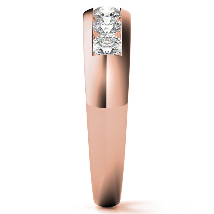 6mm Round Cut Seven Stone Moissanite Men's Wedding Band